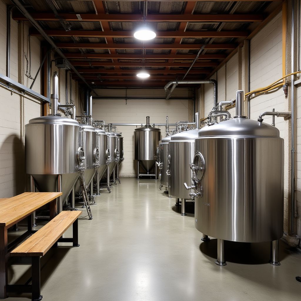 Craft brewery production area